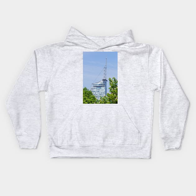 Atlantic Sail City Hotel, harbor, Havenwelten, Bremerhaven, Bremen, Germany Kids Hoodie by Kruegerfoto